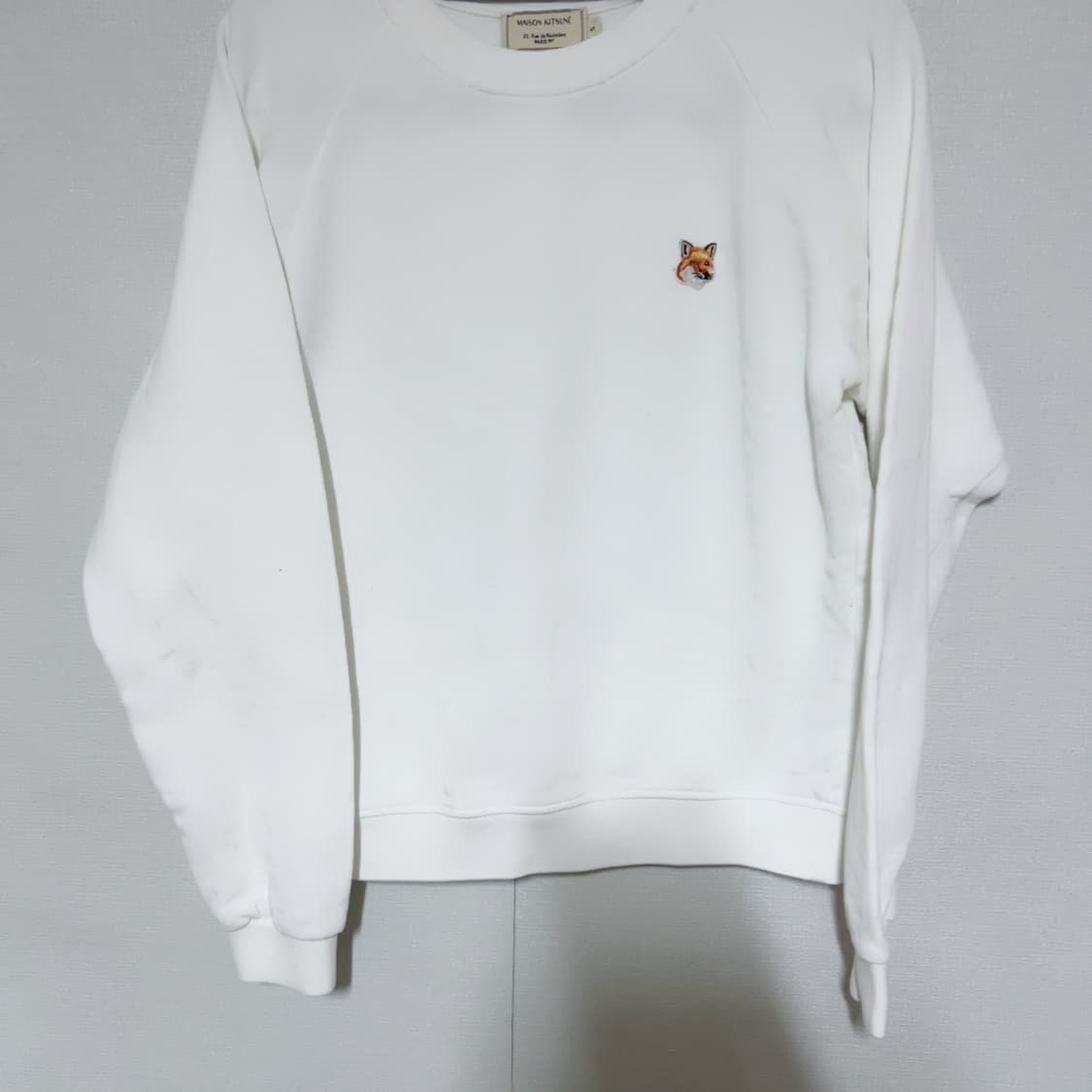 메종키츠네 화이트 봄 공용 맨투맨 상품이미지3