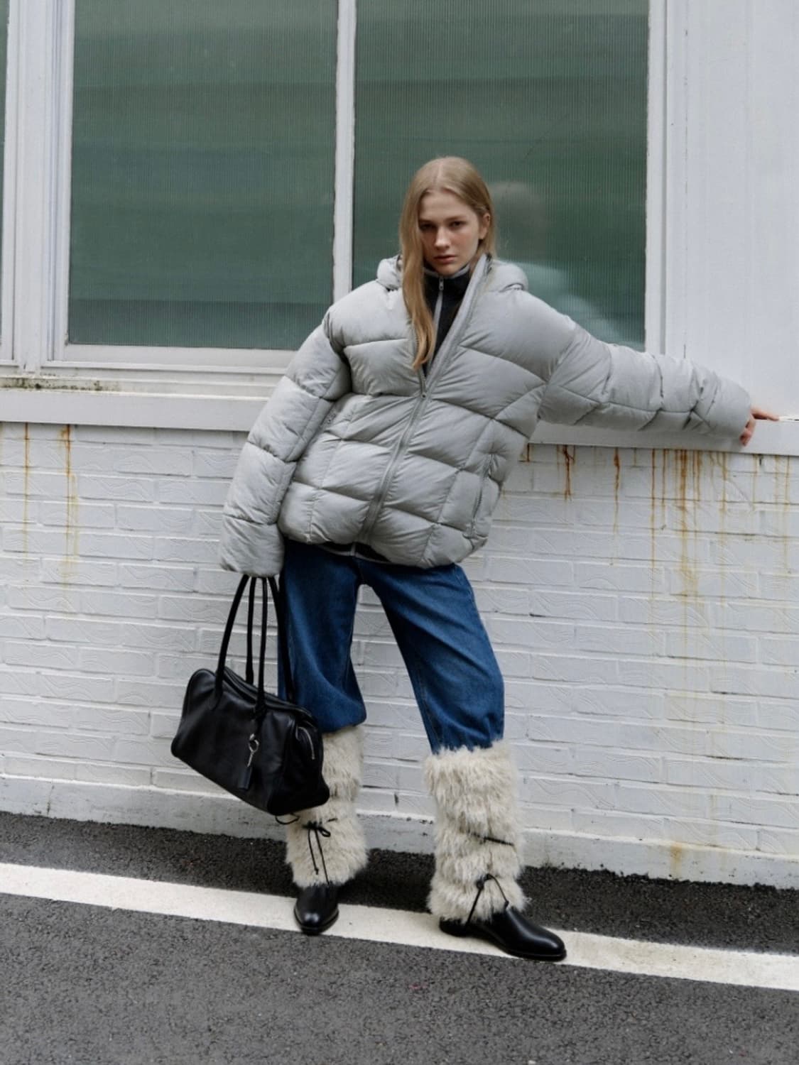 108파운드 레그워머 curly fur leg warmer 상품이미지2