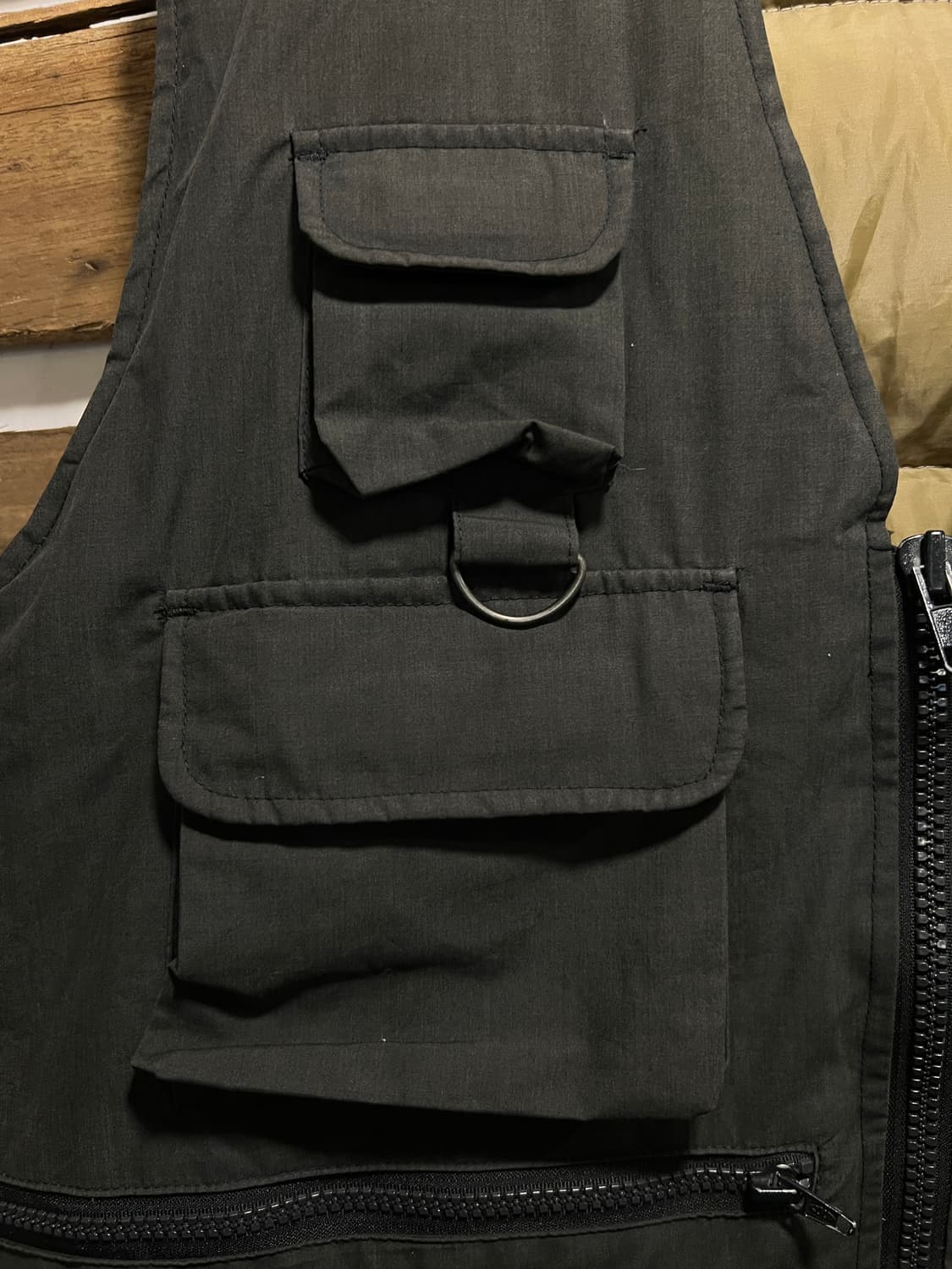 [L]USA 빈티지 차콜그레이 헌팅 다운 베스트 상품이미지3