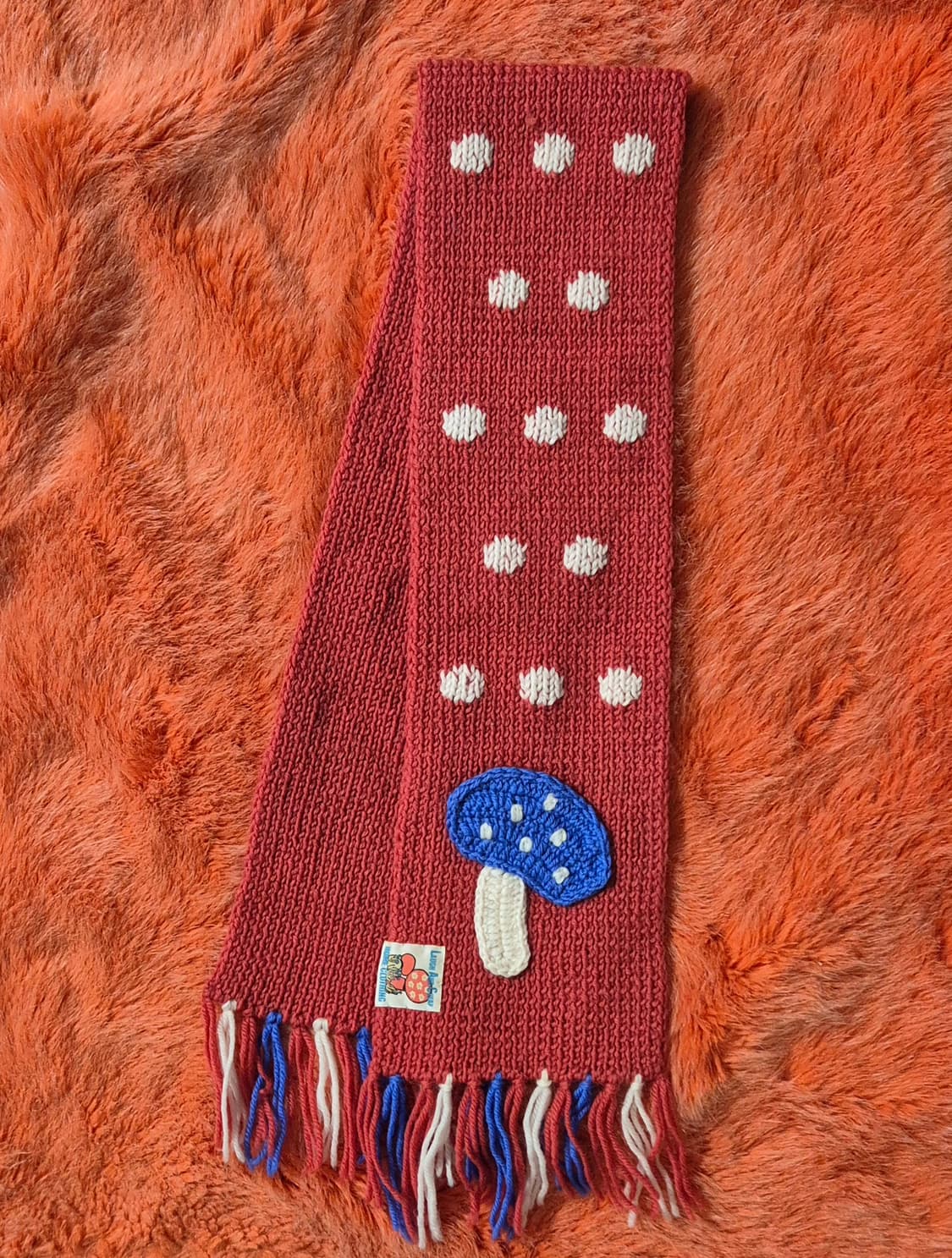 일본 LAUGH AND CHEAP 버섯 머플러 목돌이 M 상품이미지2