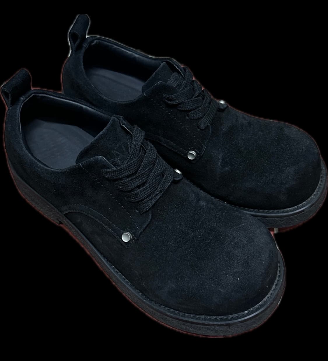 스웨이드 버튼 더비 슈즈 상품이미지1