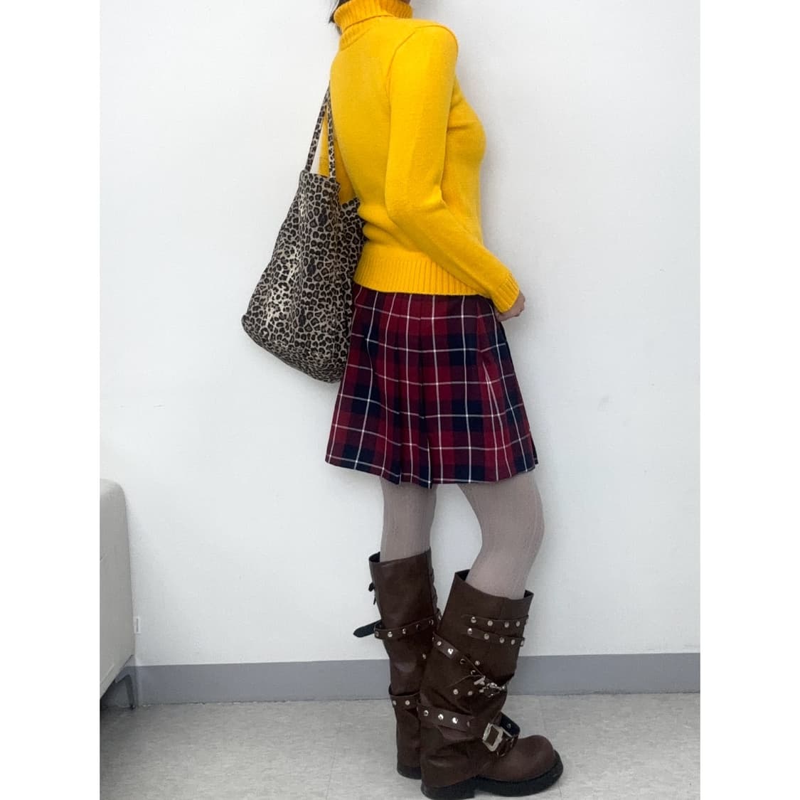 빈티지 키치 터틀넥 니트 상품이미지3