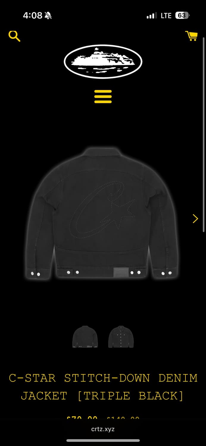 C스타 스티치다운 데님 자켓 상품이미지1