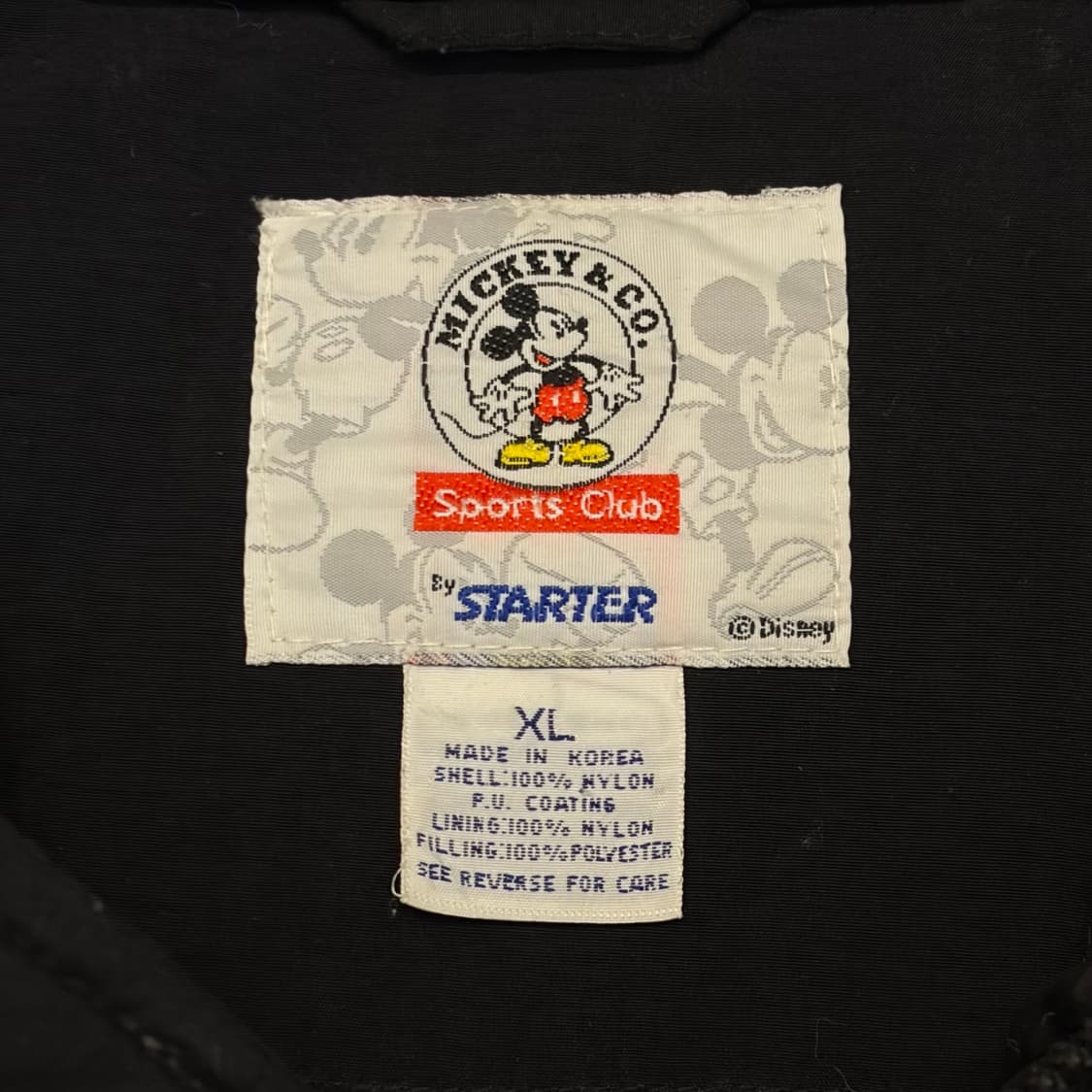 90s 미국 빈티지 스타터 X 미키마우스 콜라보 패딩점퍼 후드패딩 상품이미지6