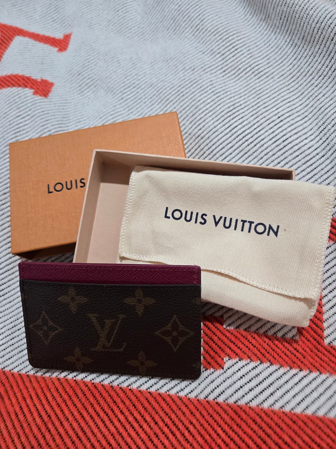 루이비통 카드홀더 M61733 모노그램 캔버스 보르도 트리밍 상품이미지1
