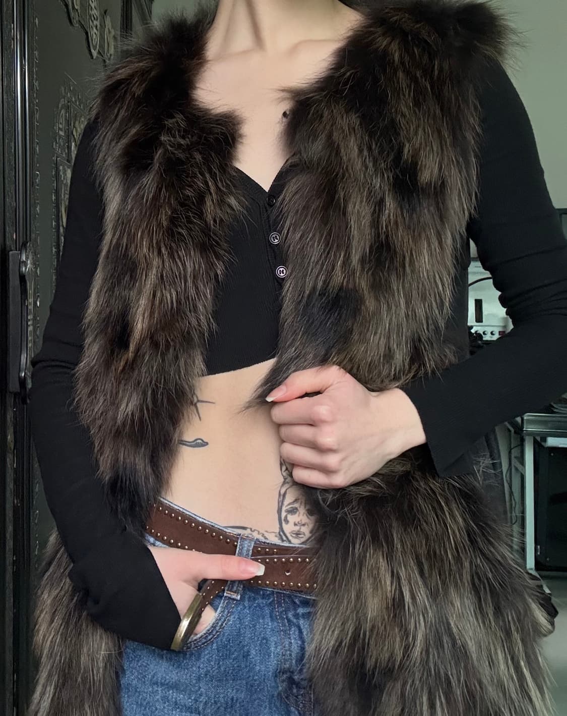 Fur vest 퍼 조끼 상품이미지1