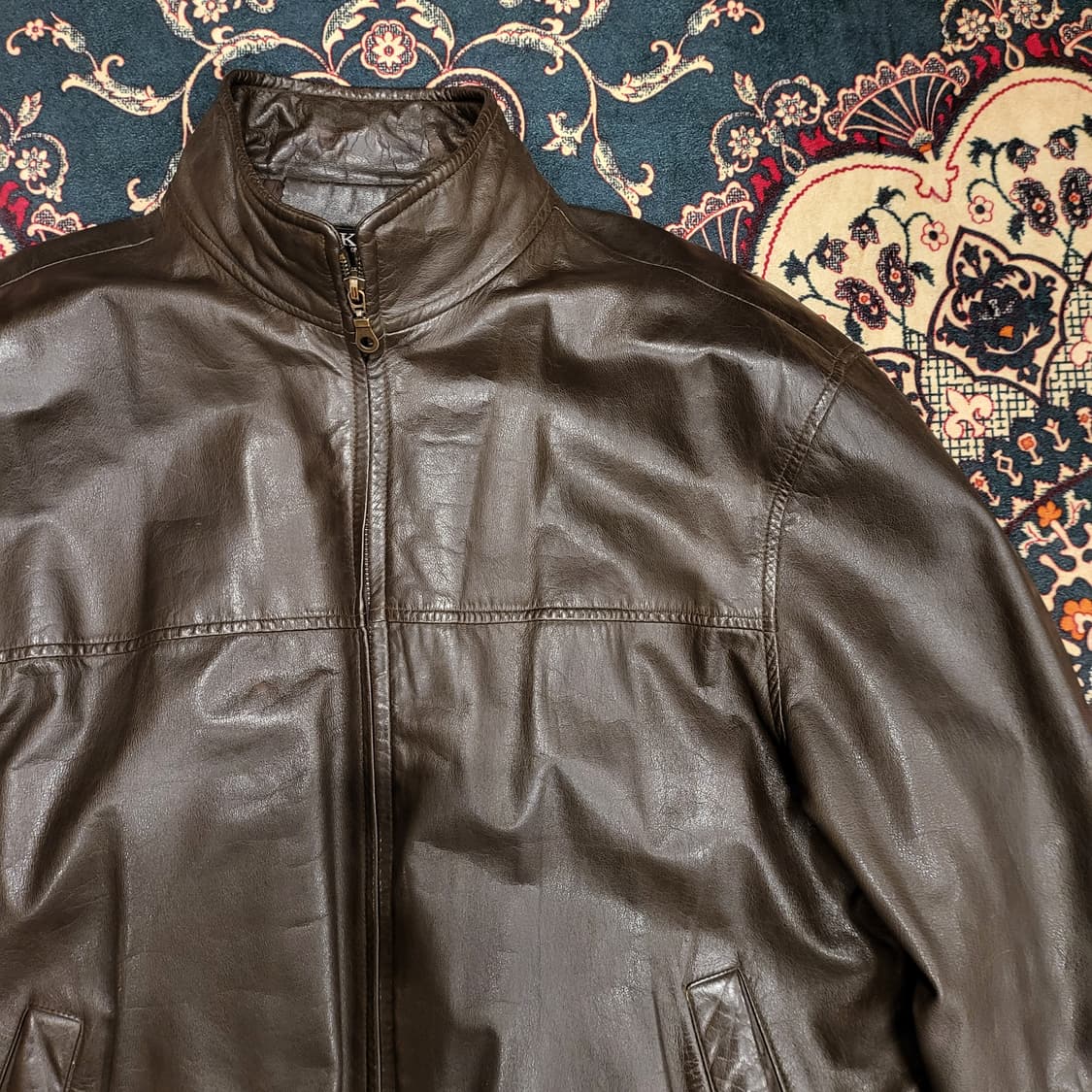 90s 레더 자켓 (100) 상품이미지4