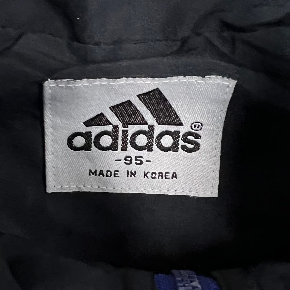 아디다스 블루 배색 바람막이 자켓 상품이미지4