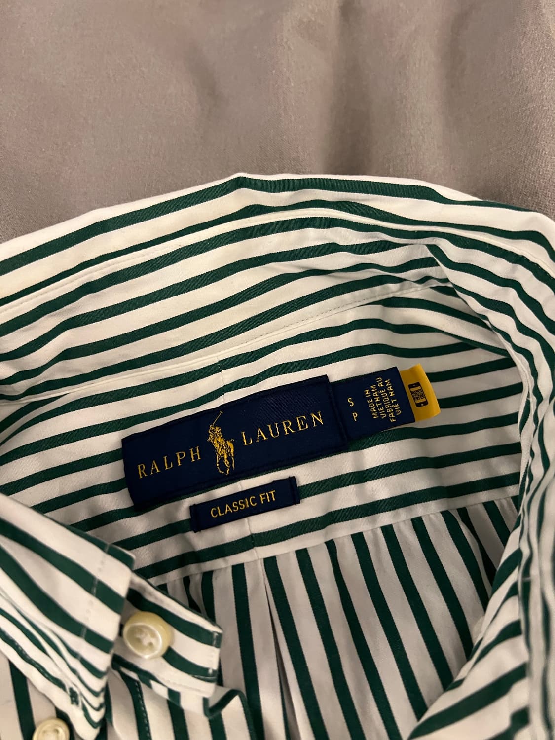 폴로 랄프로렌 그린 줄무늬 셔츠 s 클래식핏 상품이미지2