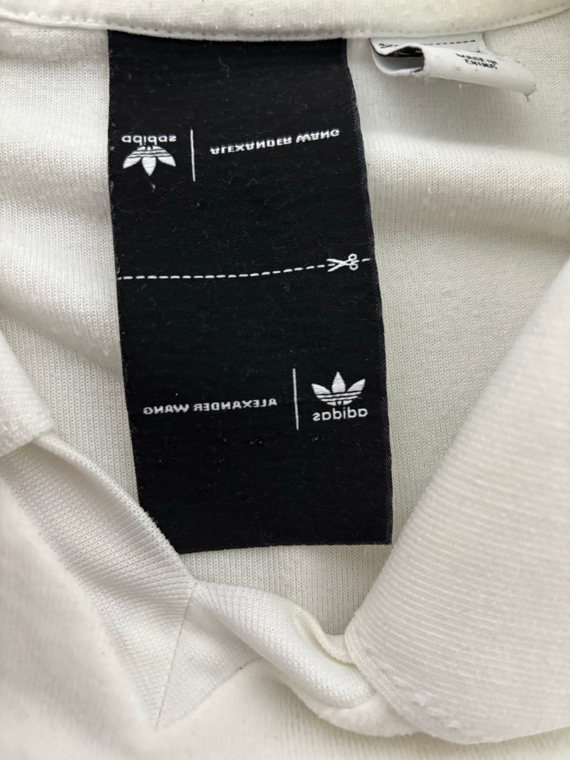 알렉산더왕x아디다스 벨루어 카라티 긴팔 화이트 블루 상품이미지3