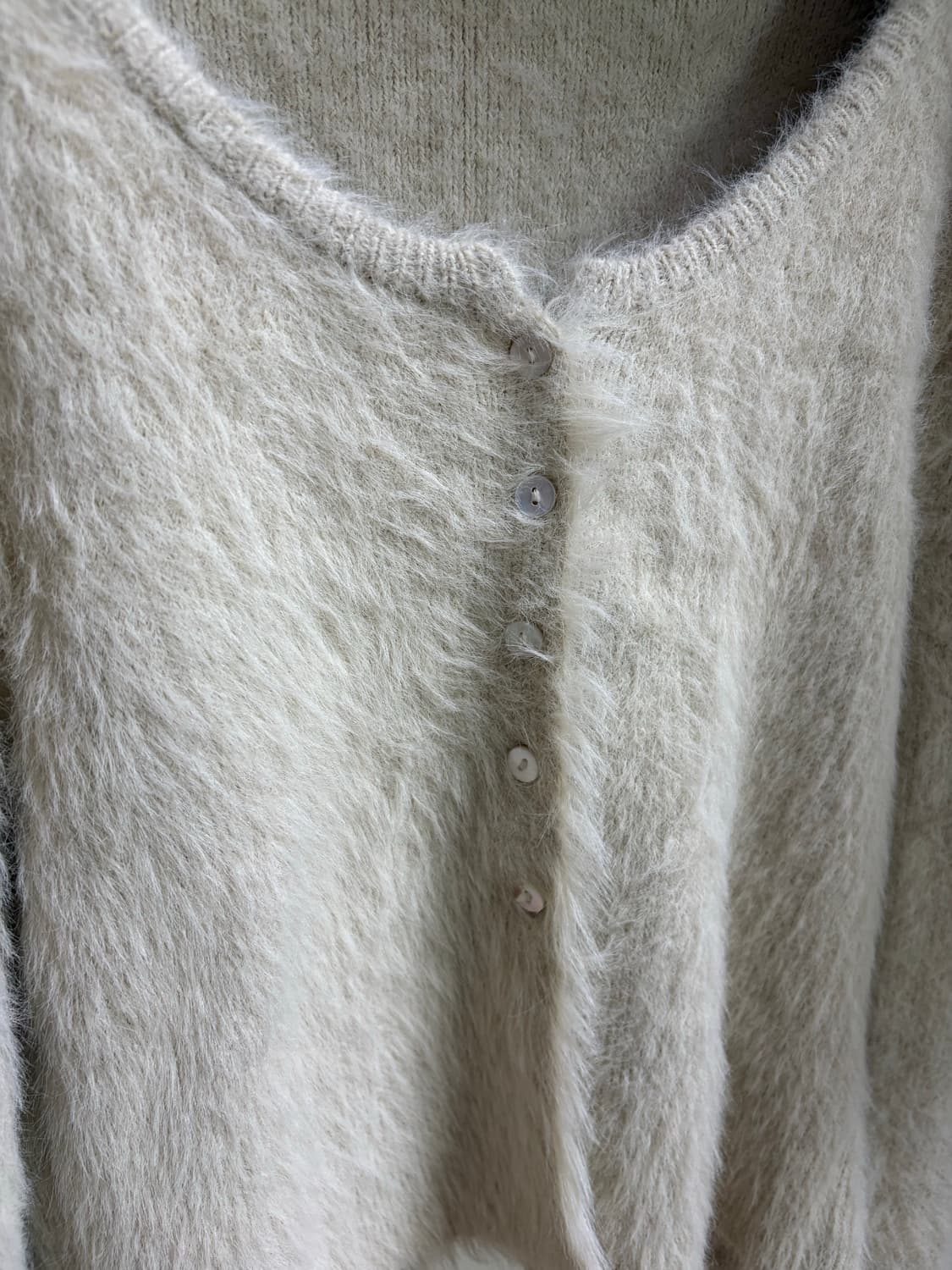 for her 퍼 니트 가디건 상품이미지2