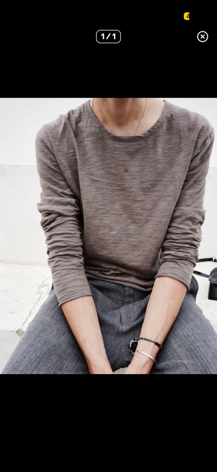 1) Mono prive Textured Long Sleeve Brown 상품이미지1