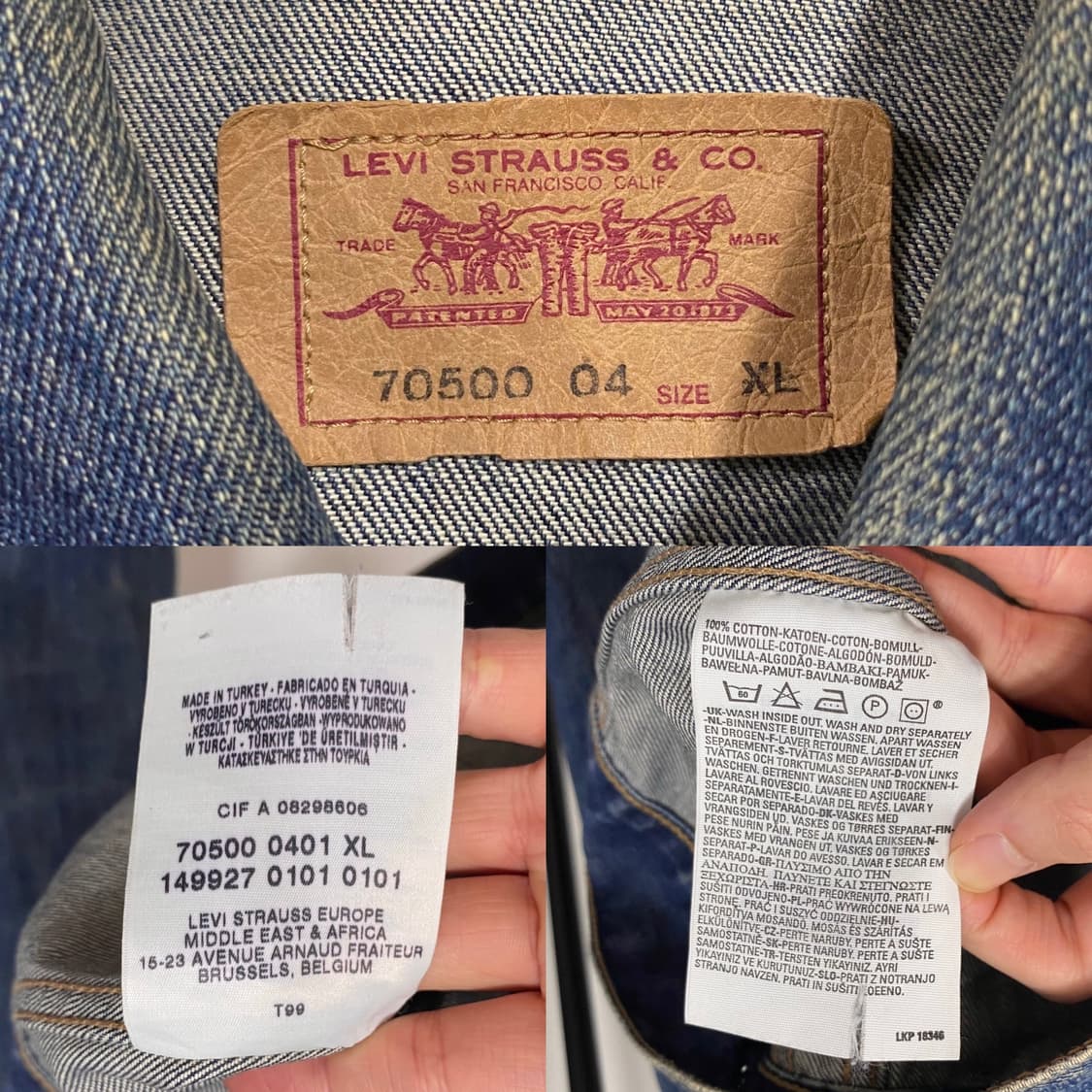 리바이스 00s 70500 유럽판 데님 트러커 자켓 상품이미지8