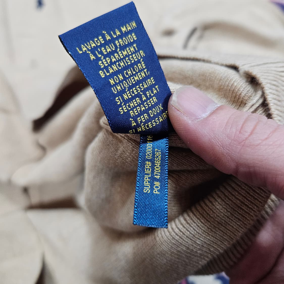 (미사용)폴로랄프로렌 파마코튼 브이넥 스웨터 니트 XL size 상품이미지7