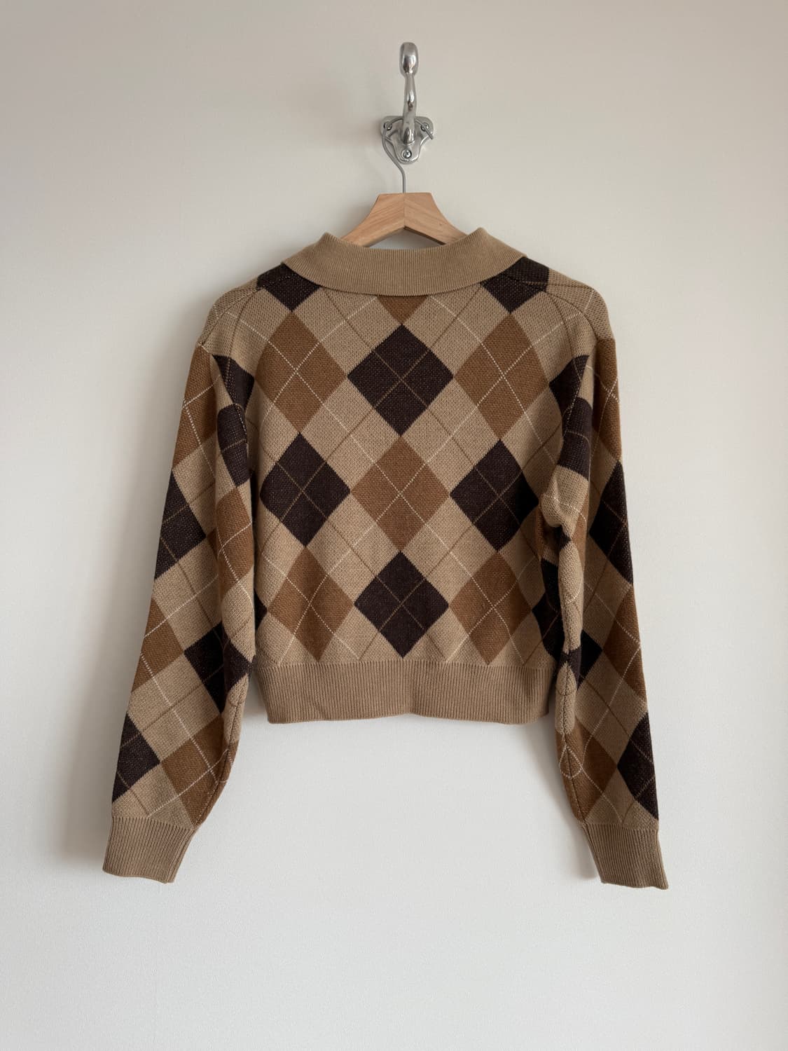 그로브(GROVE) 아가일 체크 카라 니트 상품이미지5