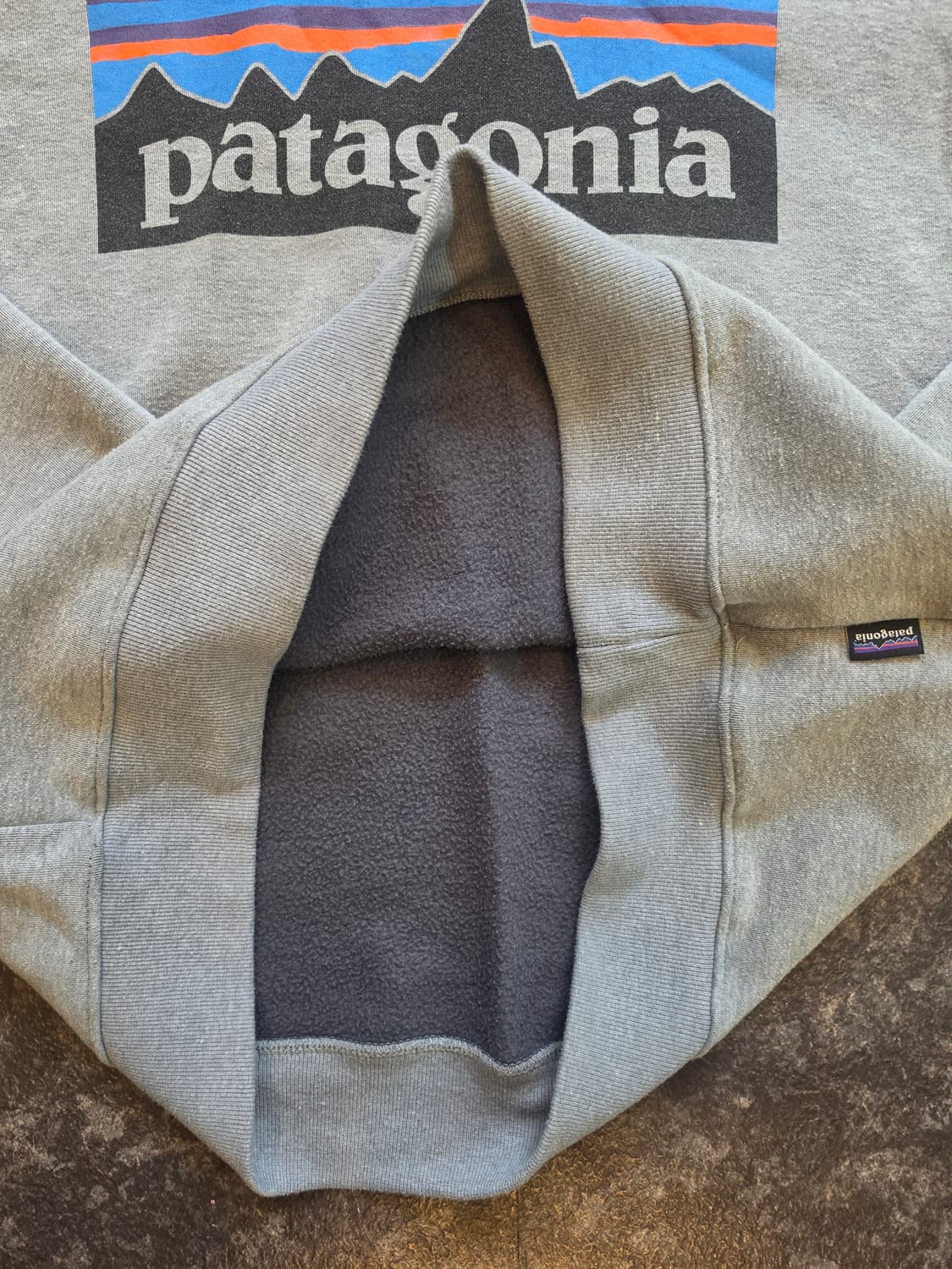 파타고니아 기모 회색 맨투맨 -M 상품이미지5