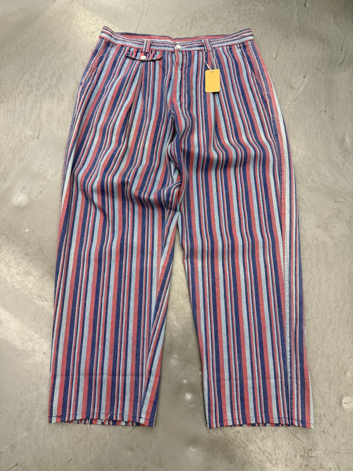 OLD EURO VINTAGE STRIPE WIDE 유로빈티지워크팬츠 상품이미지1