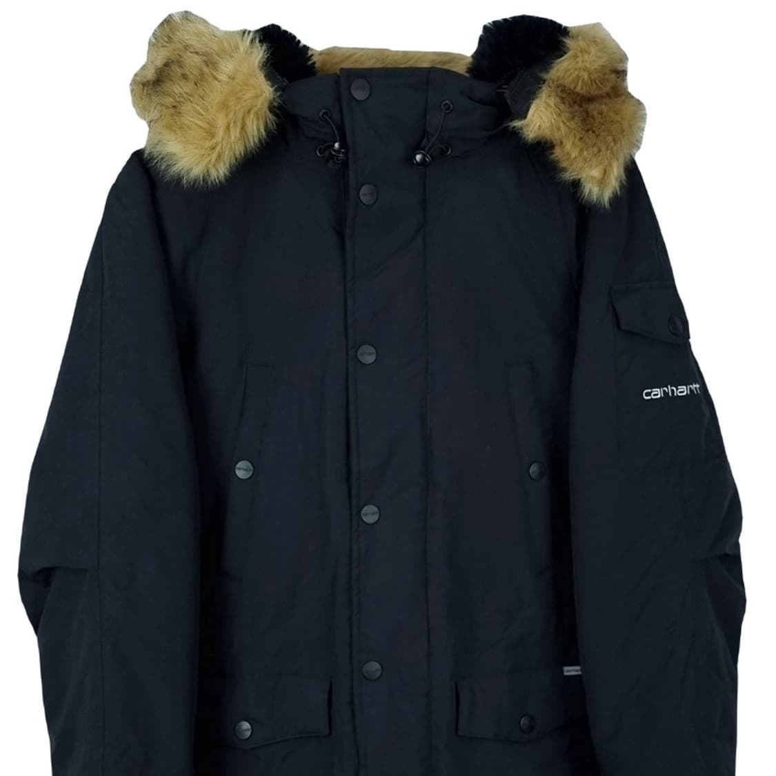[CARHARTT] 칼하트 후드 퍼 야상 패딩 자켓 블랙 M16620 상품이미지4