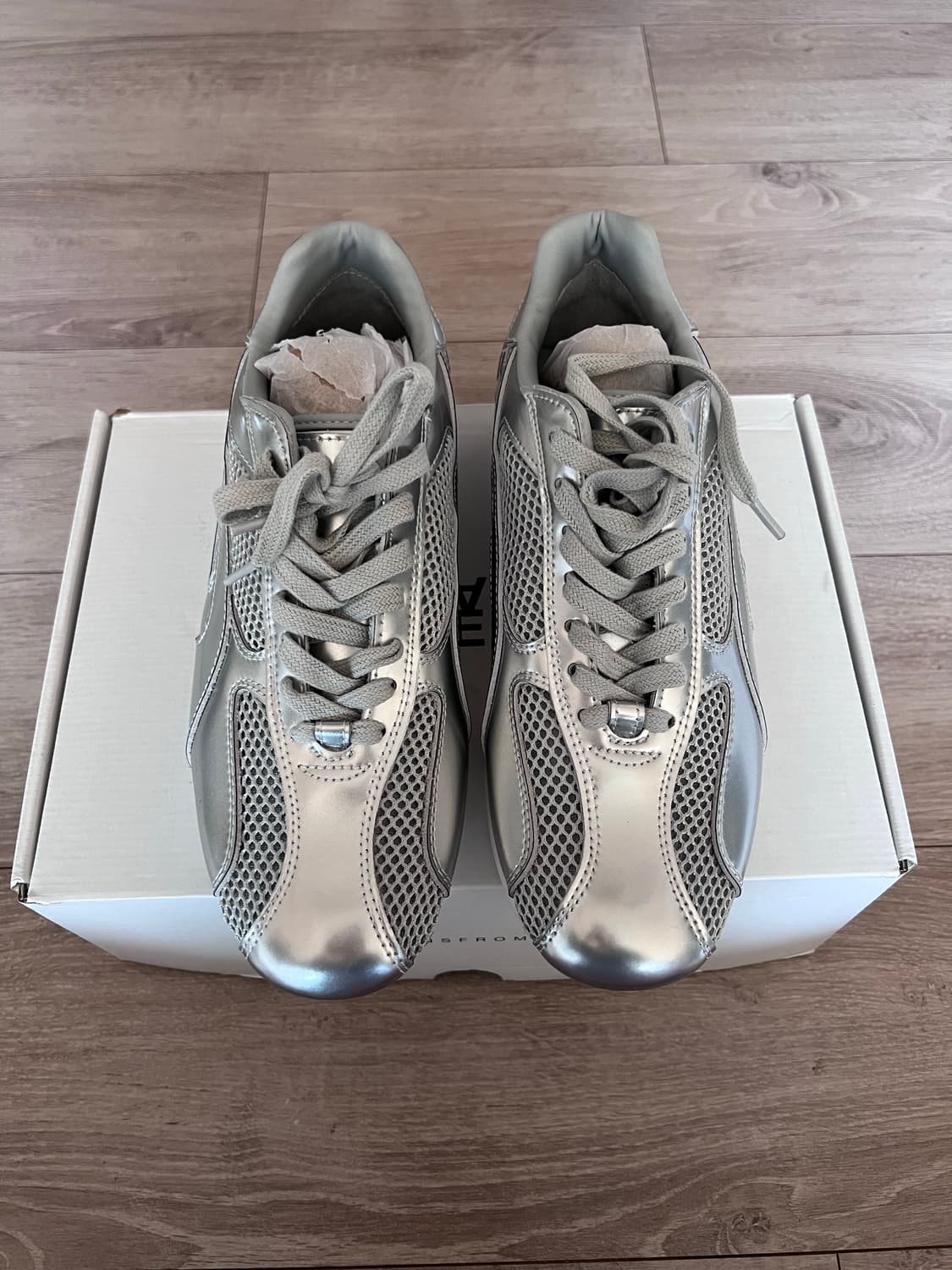 스파이더 레더 스니커즈 실버 240 상품이미지4