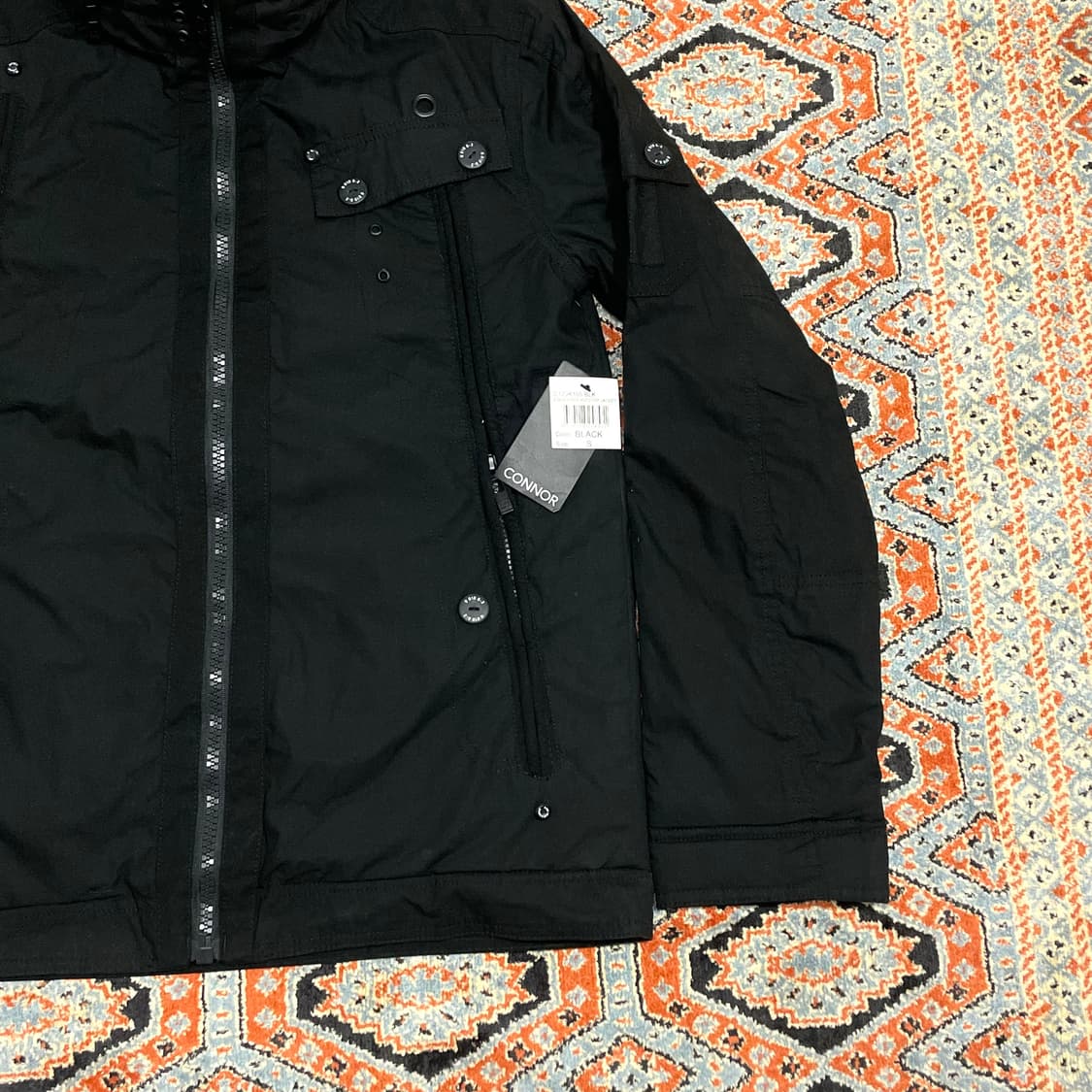 새상품 호주/ 콘너 블랙 밀리터리 야상 자켓 남성S 상품이미지3