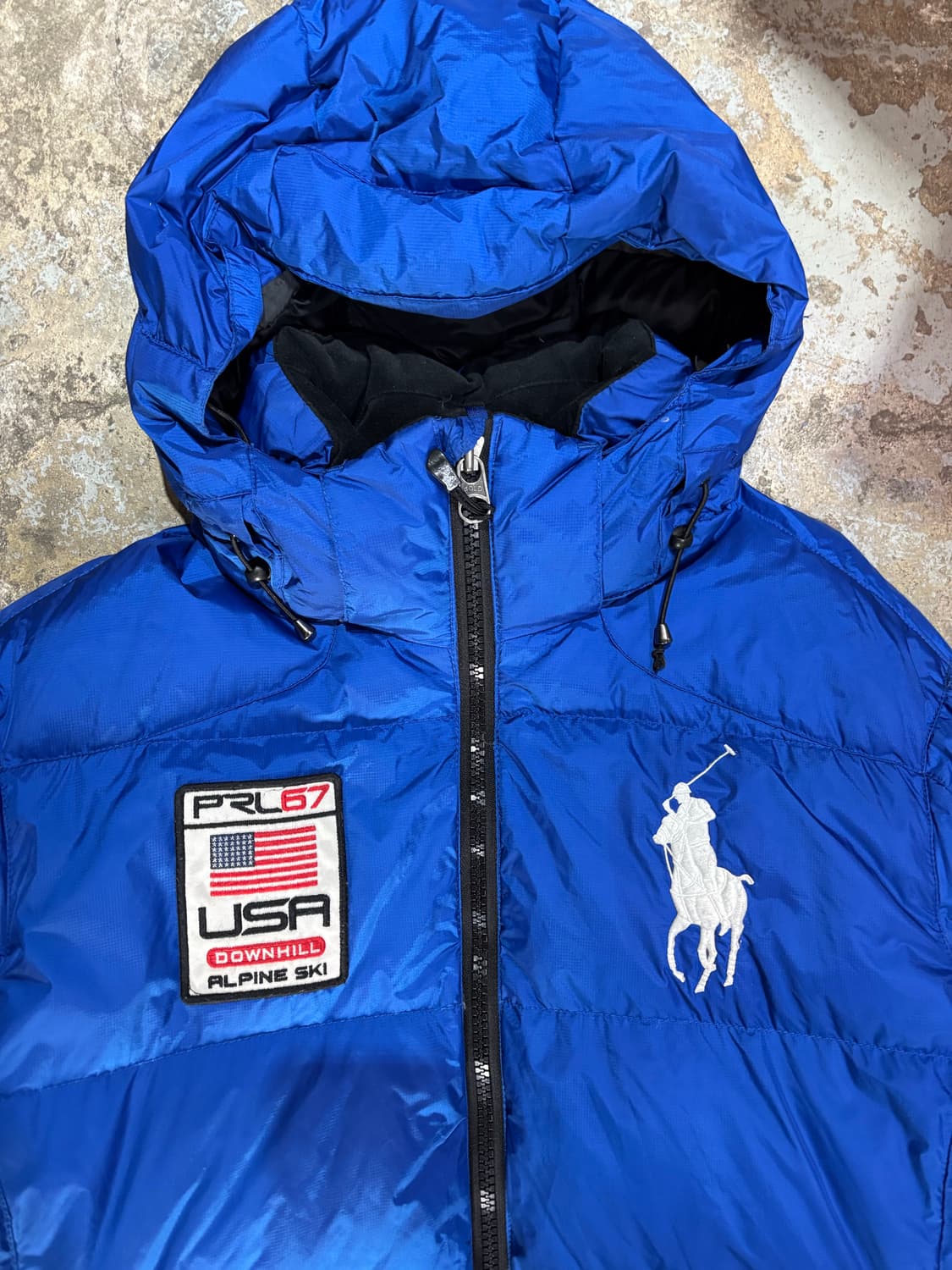 폴로 랄프로렌 치프키프 빅포니 성조기 패딩 블루 상품이미지3