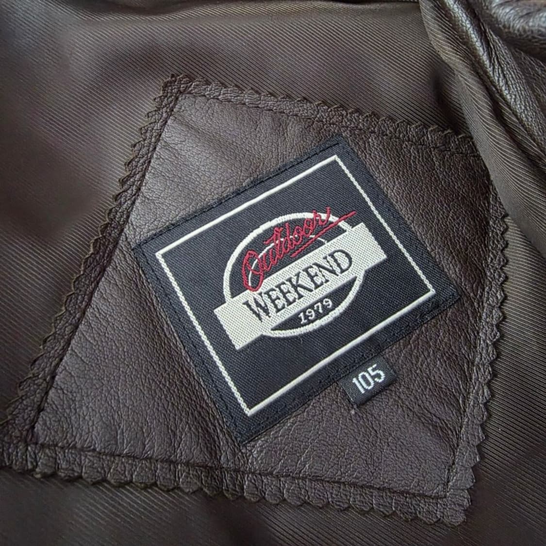 OUTDOOR WEEKEND 남성 브라운 롱 가죽 자켓 XL 상품이미지5