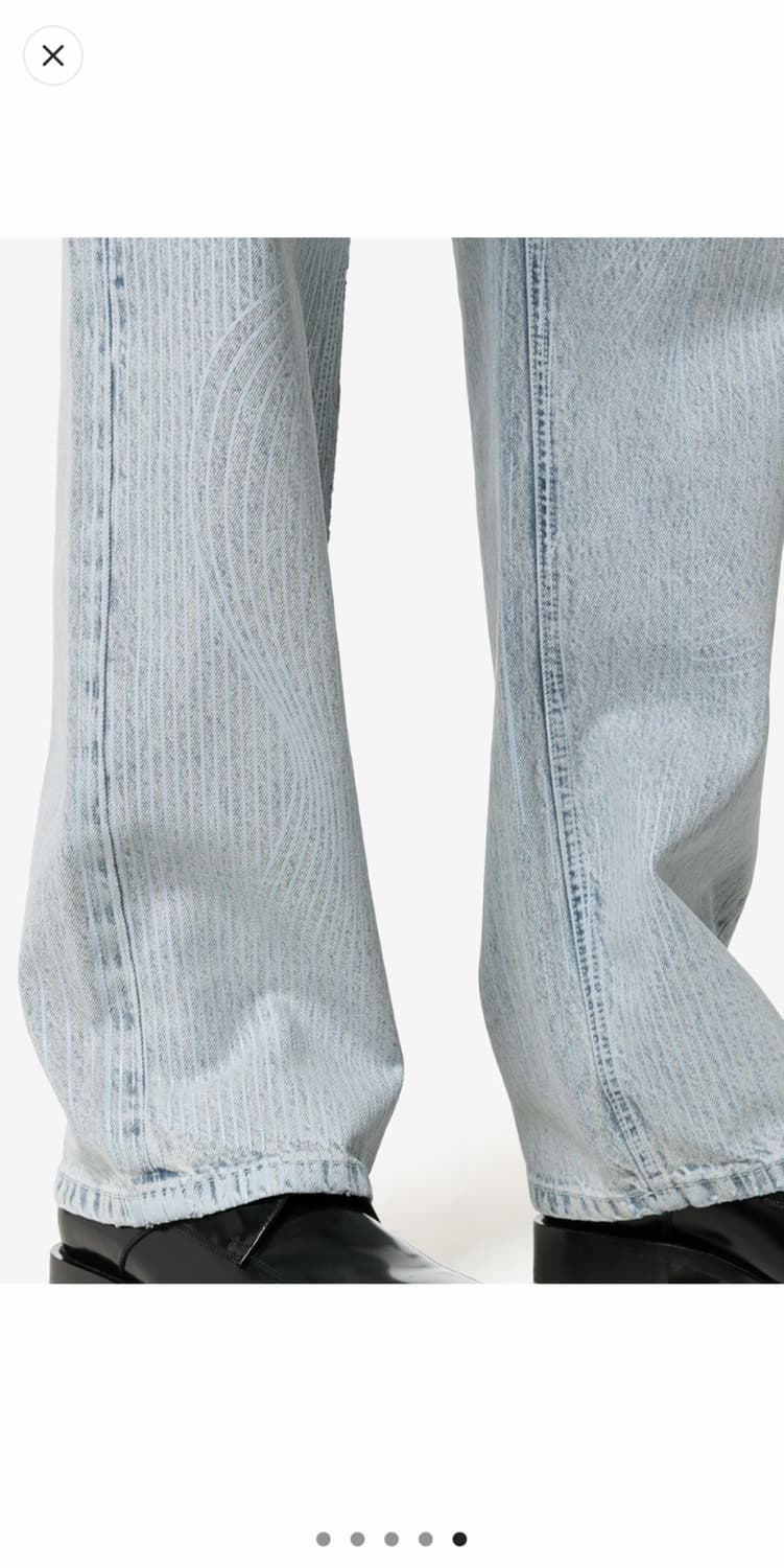 (S) 와이프로젝트 스트라이프 스네일 데님 진 팬츠 상품이미지4