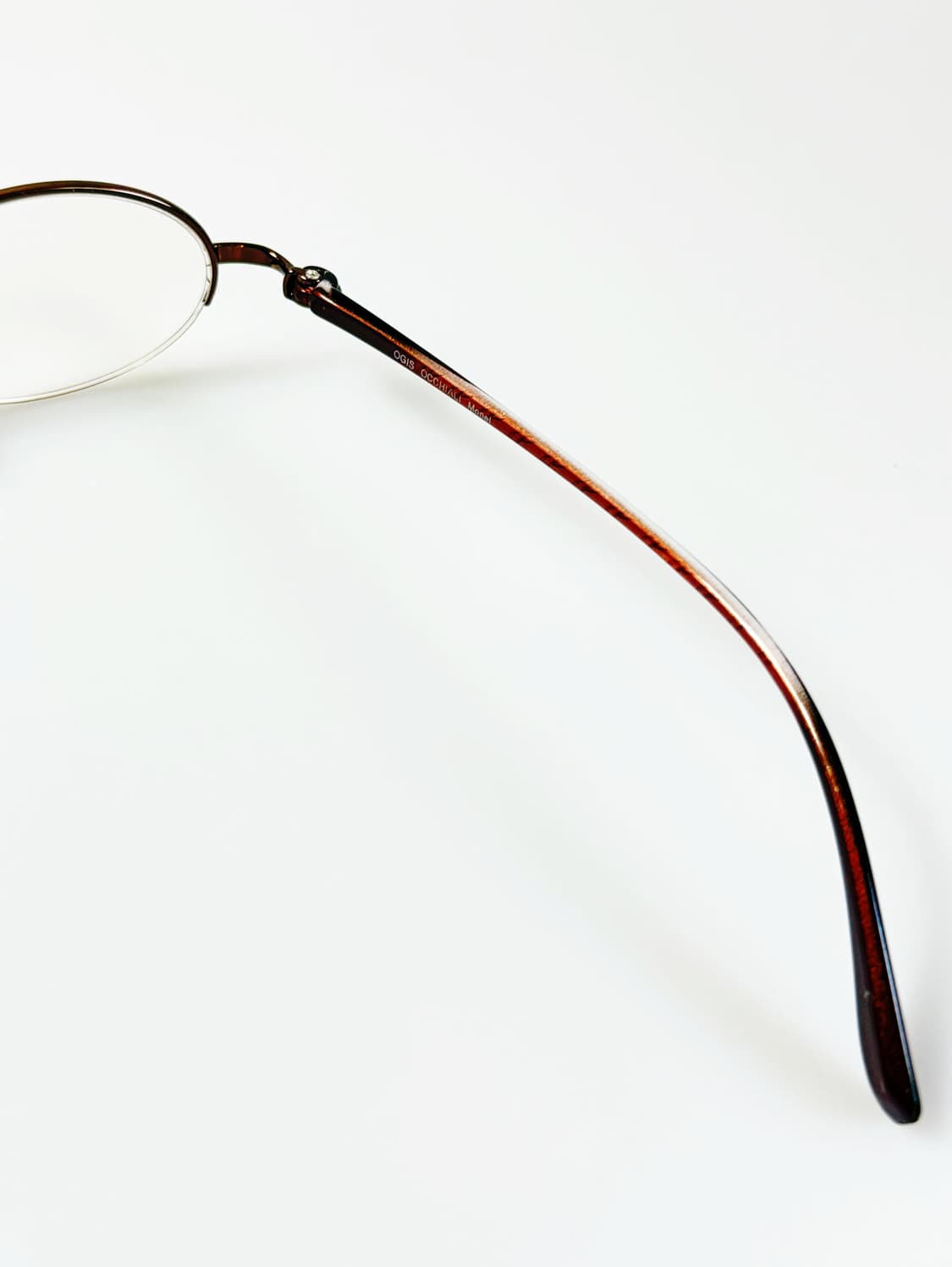 OGIS OCCHIALI 반무테 라운드 브라운 메탈 빈티지 안경 상품이미지6