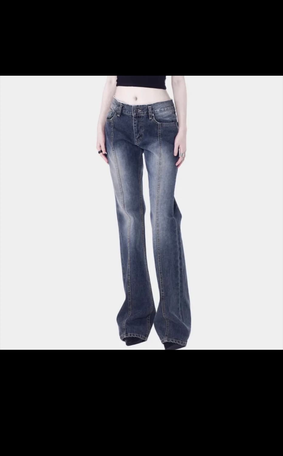 골반핏 로우라이즈 여성 부츠컷 청바지 M 상품이미지2