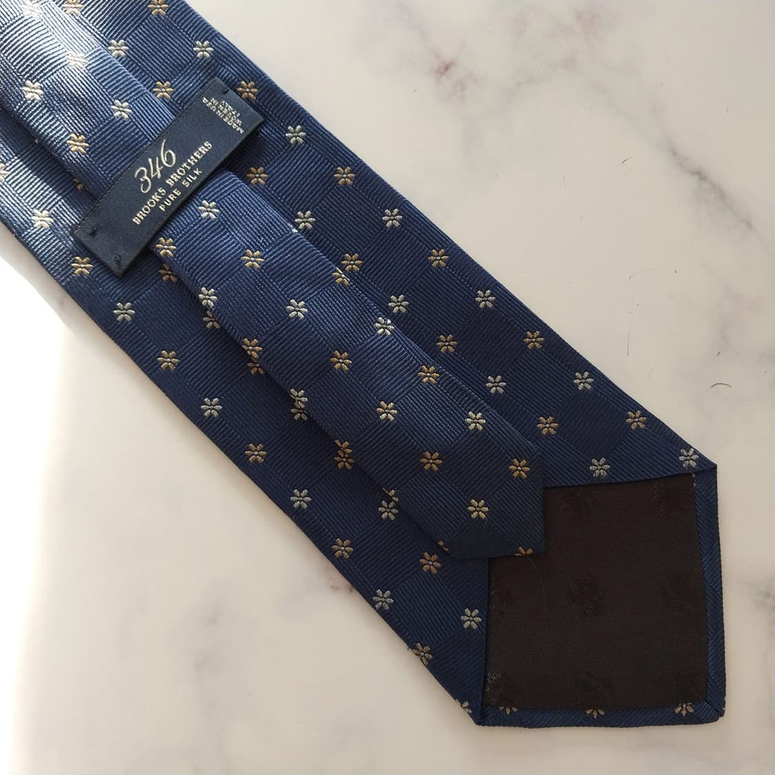 브룩스브라더스 실크 네이비 플라워 넥타이 9.9cm A+등급 K1389
 상품이미지9