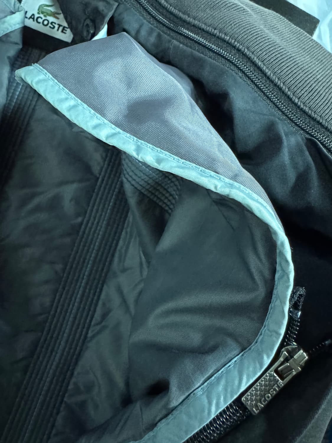 라코스테 내피 빈티지 워싱 오버핏 블루종 자켓 XL 상품이미지4