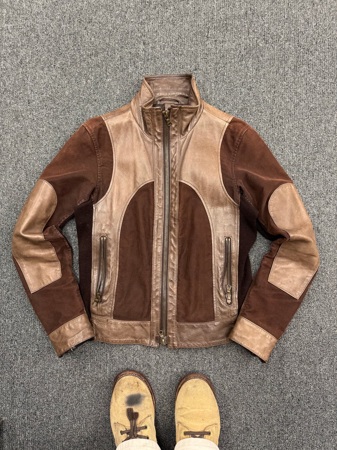 Japanese Brand NAVE 빈티지 여성 투웨이 가죽 자켓 상품이미지1