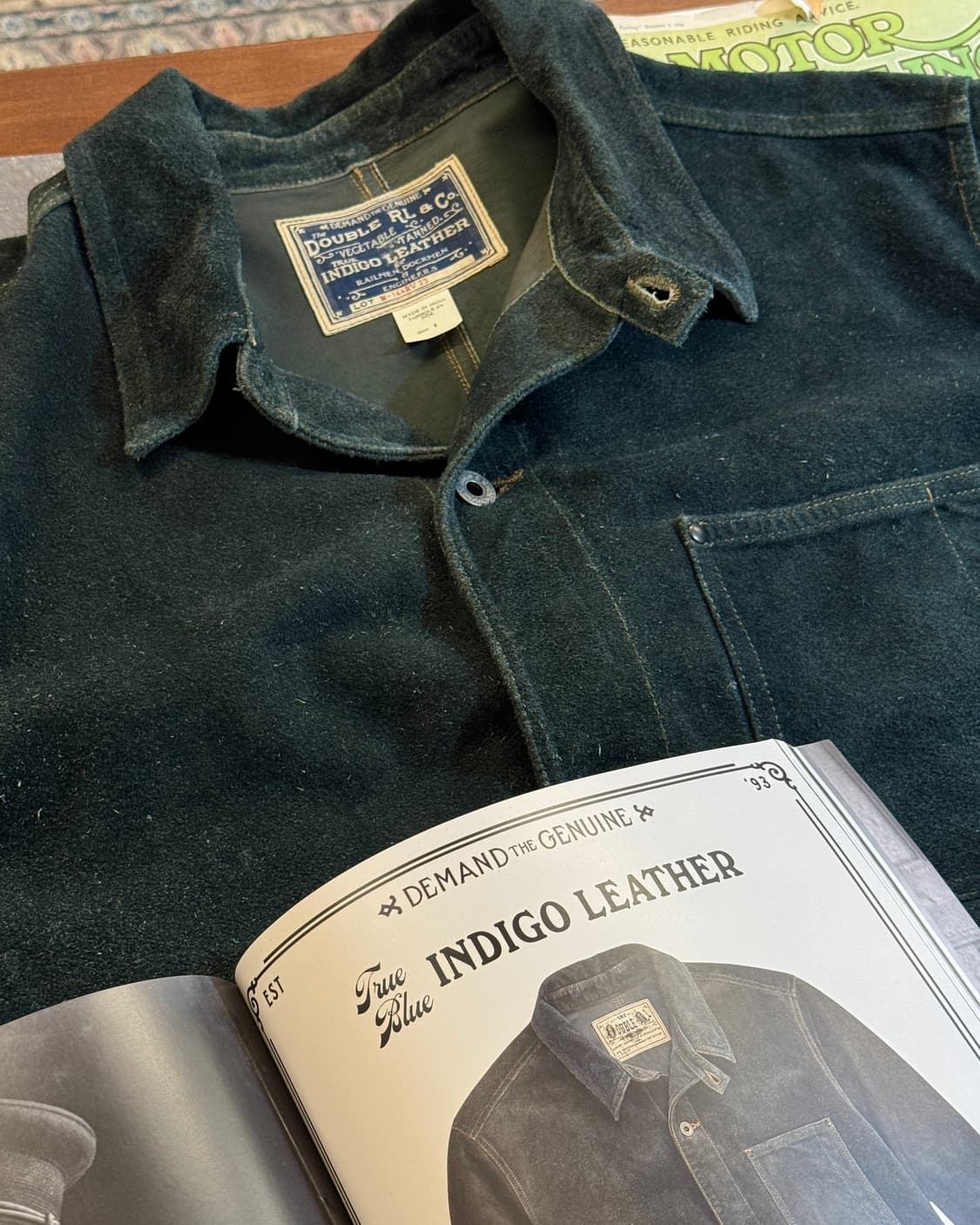 RRL 인디고 레더 워크 자켓 상품이미지6