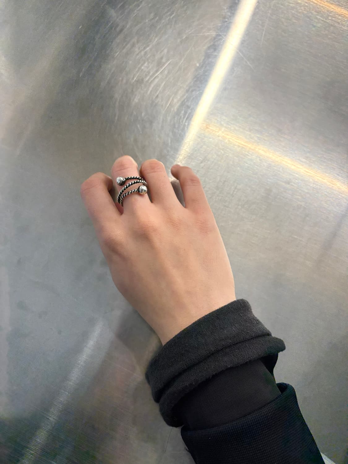 Two ball silver ring 상품이미지4