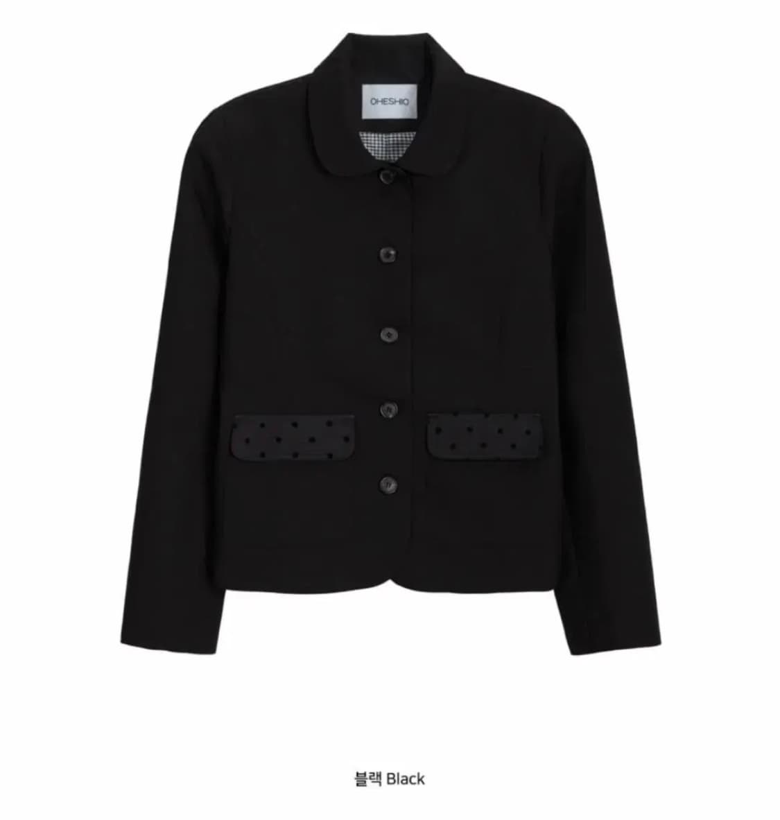 오헤시오 도트 라운드 카라 자켓 상품이미지2