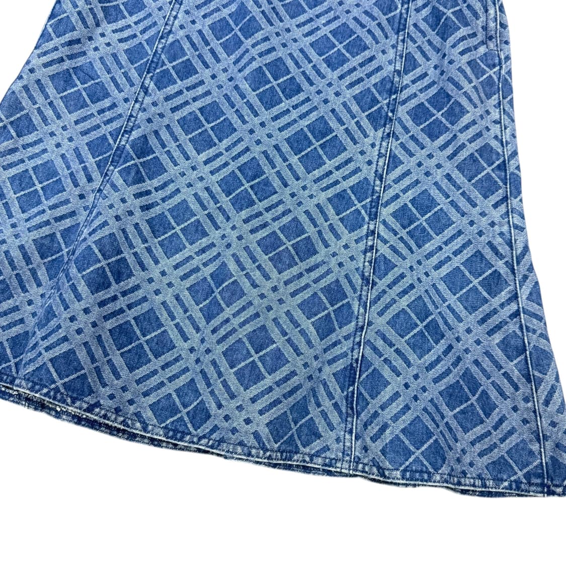 버버리 블루라벨 벨티드 데님 체크 미디스커트 상품이미지5