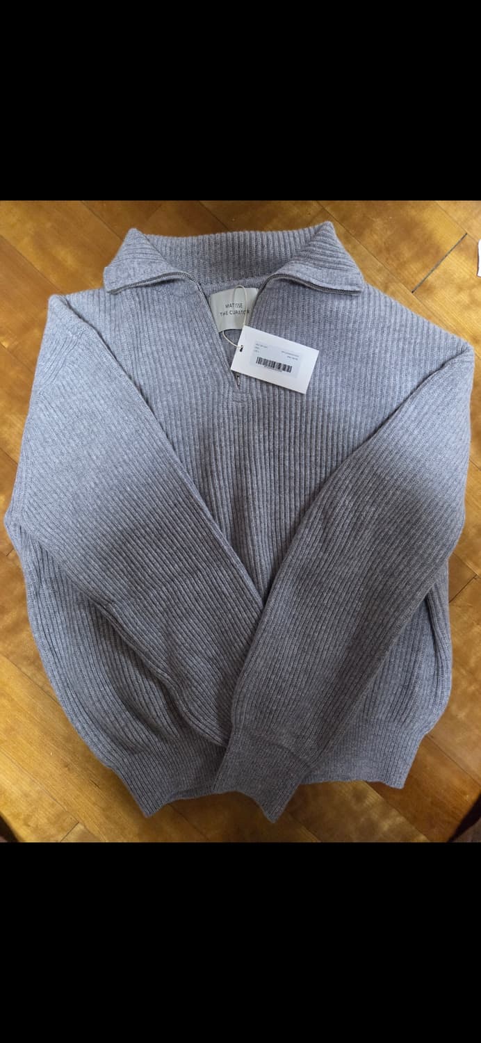 새상품) 마티스더큐레이터 하프집업 그레이 3사이즈 상품이미지5