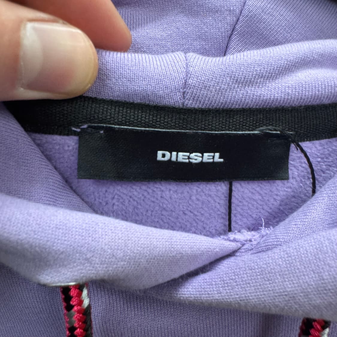 디젤 후드 원피스 전면 데님 디비전 로고 포인트 퍼플 상품이미지7