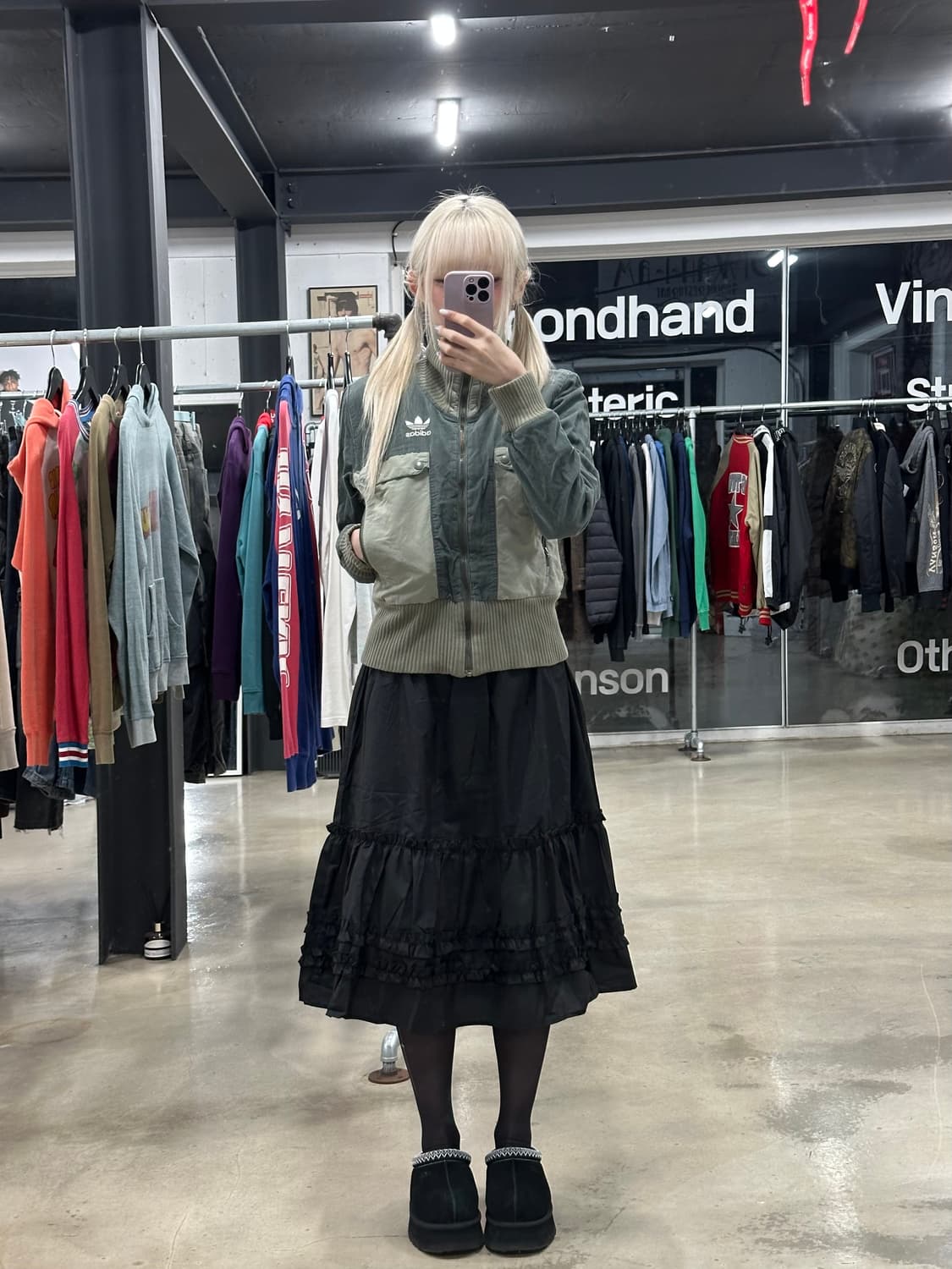 아디다스 카키 넥버클 집업 상품이미지3