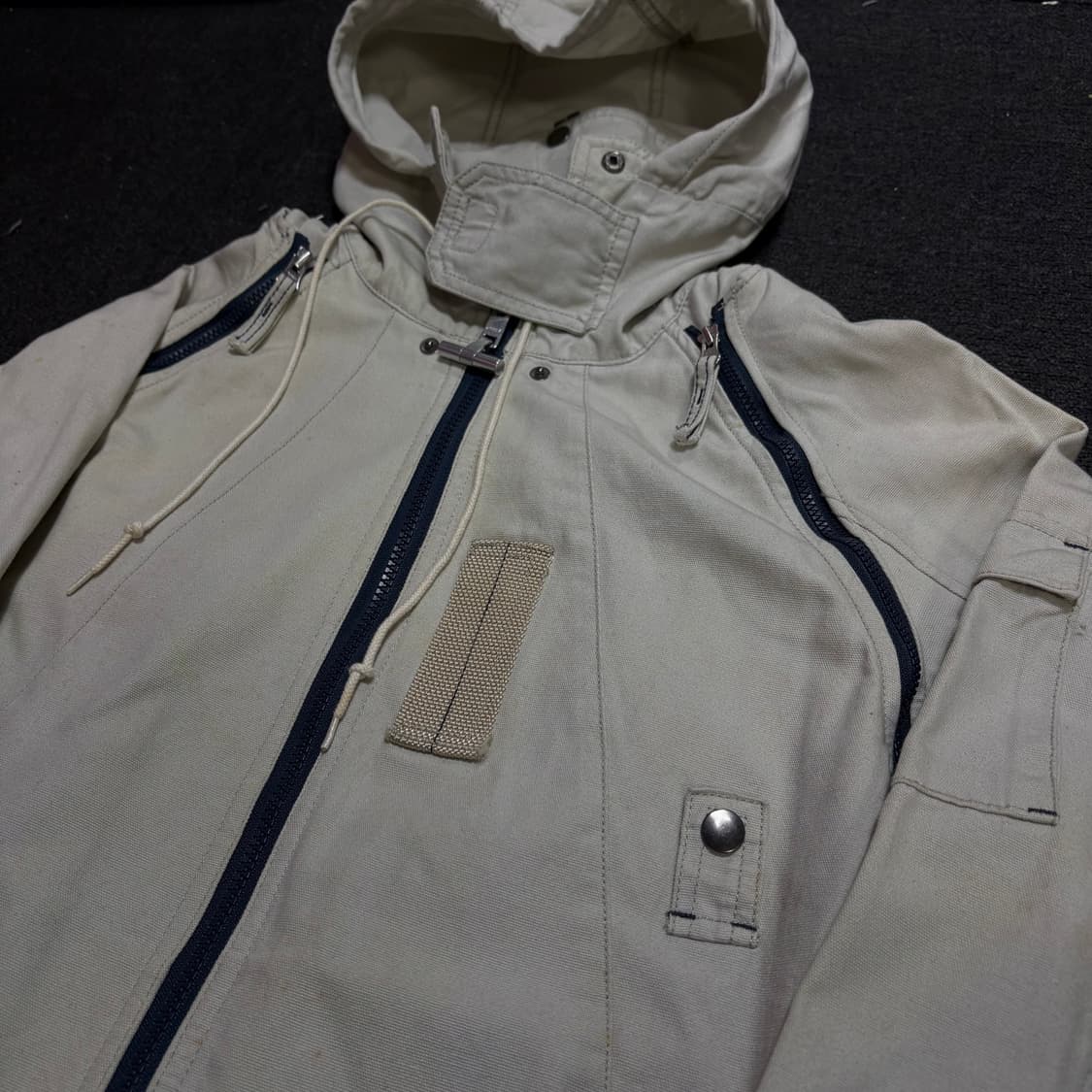 아비렉스 절개 투웨이 자켓 빈티지 베이지 L 상품이미지4