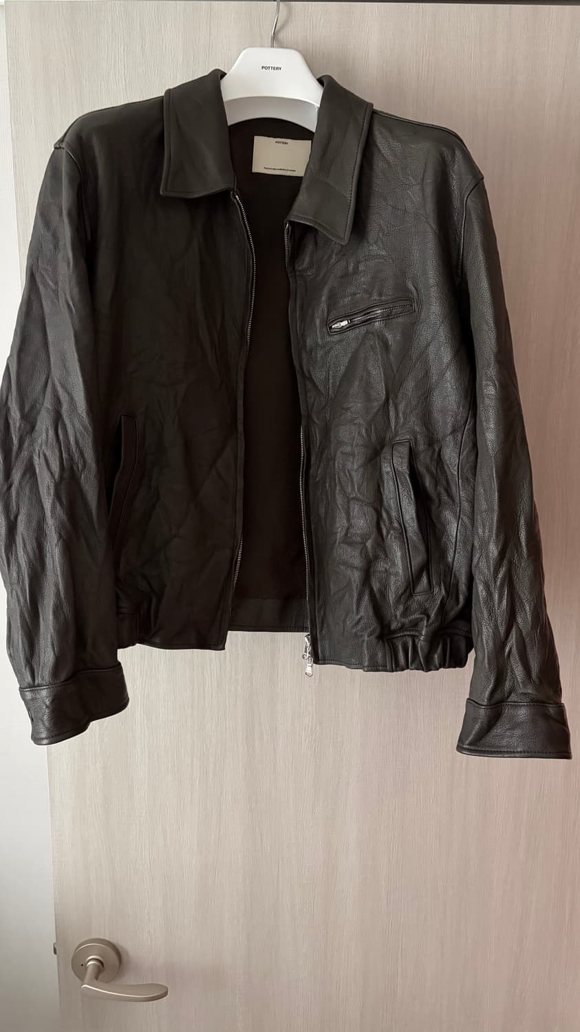 포터리 고트레더 자켓 다크브라운 3사이즈 상품이미지1