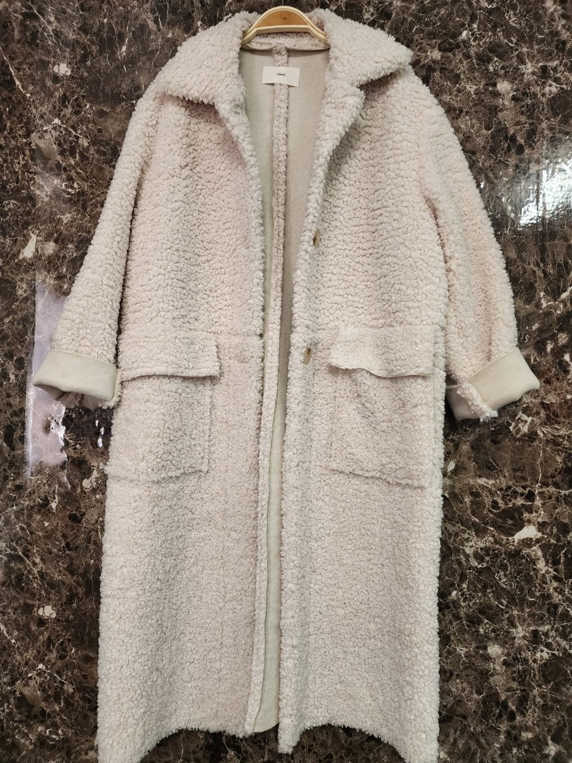 ideal 부클 루즈핏 롱코트 상품이미지1