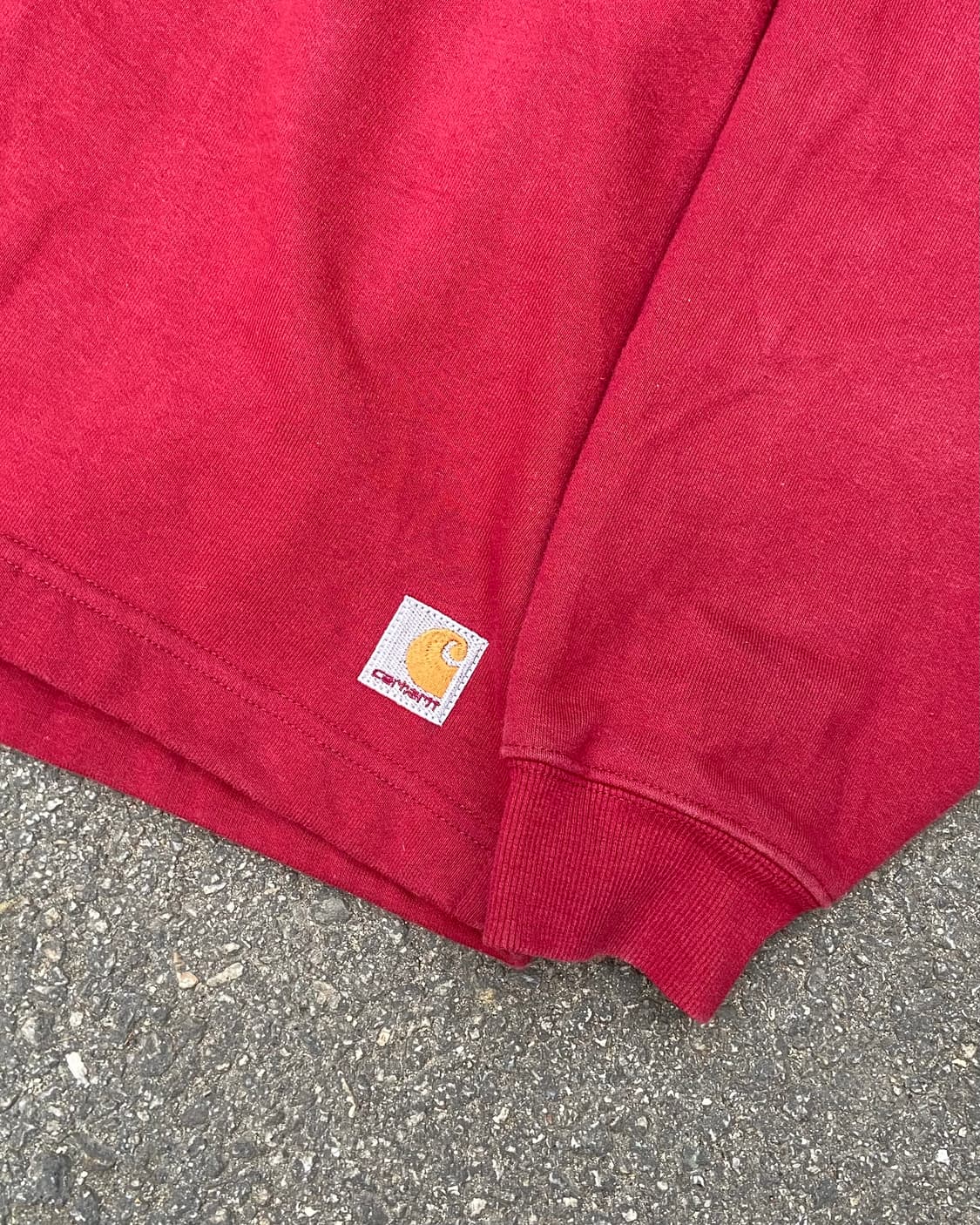 3XL) 칼하트 레드 반집업 스웻셔츠 상품이미지3