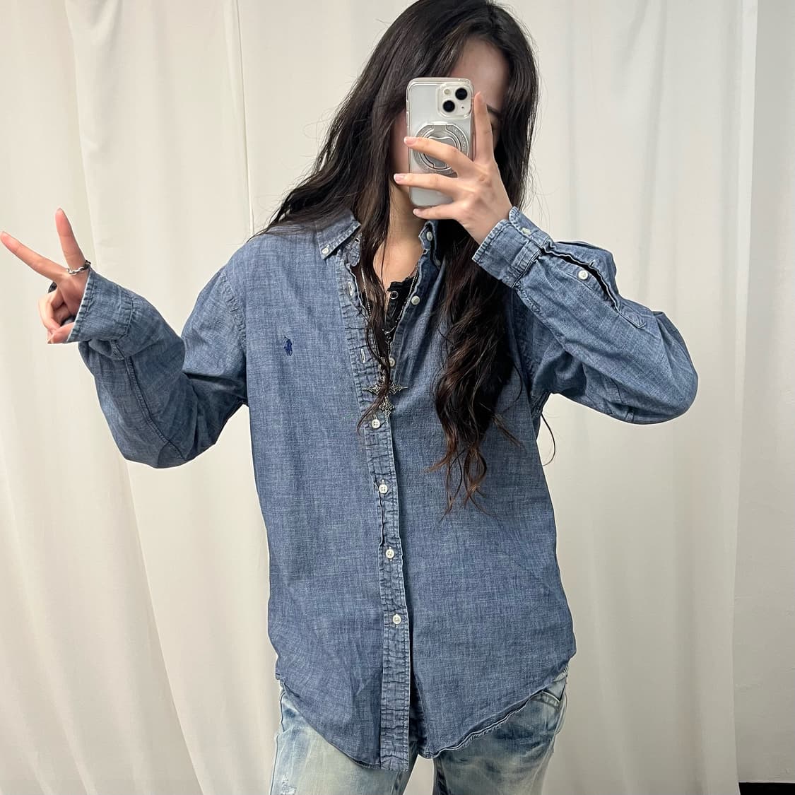 Polo Denim Shirt 상품이미지2