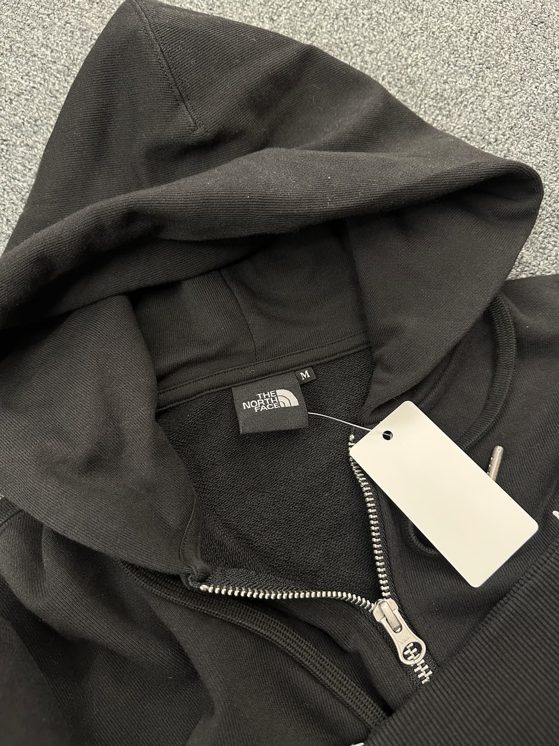 M) 노스페이스 블랙 크롭 후드집업 상품이미지6