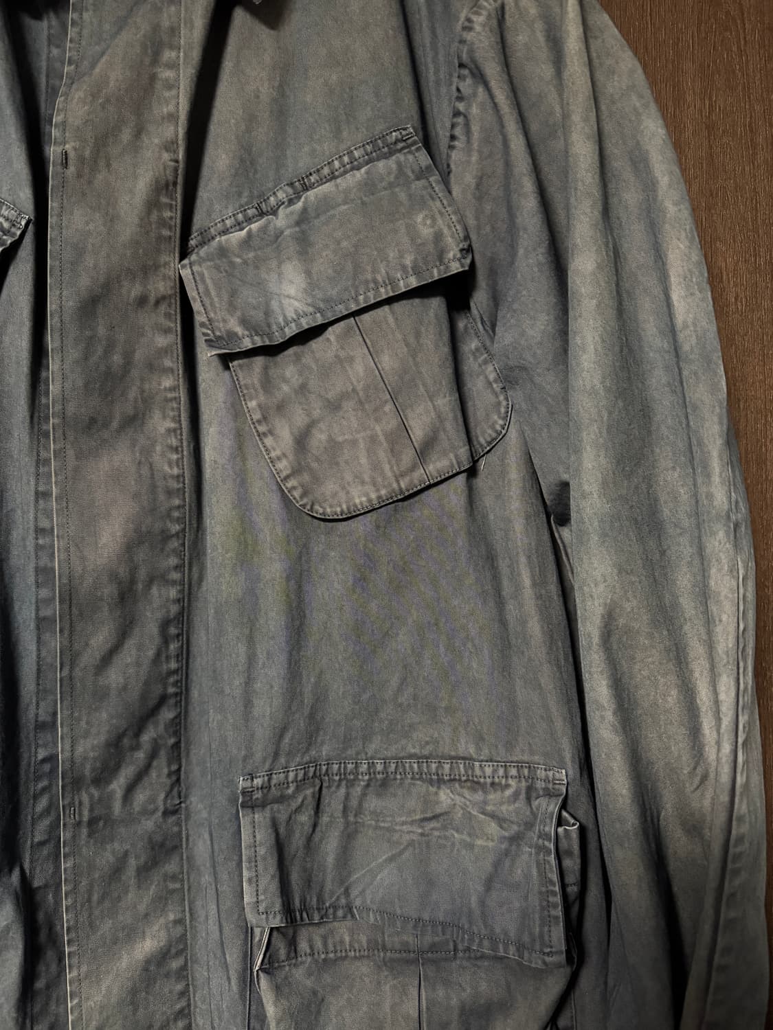 [M]가지록 인디고 머드다잉 퍼티그 자켓 상품이미지3