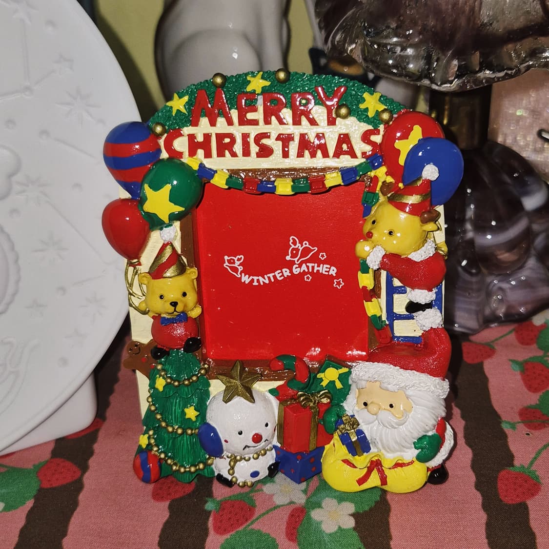 레트로 크리스마스 선물 테디베어 액자 상품이미지5