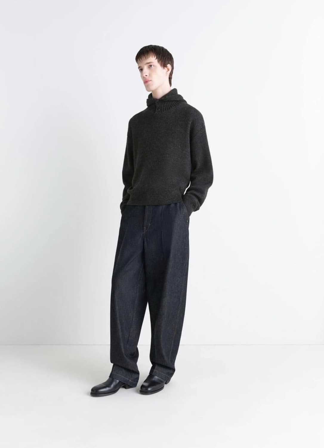 (S) FW25 르메르 알파카 후드 니트 상품이미지2