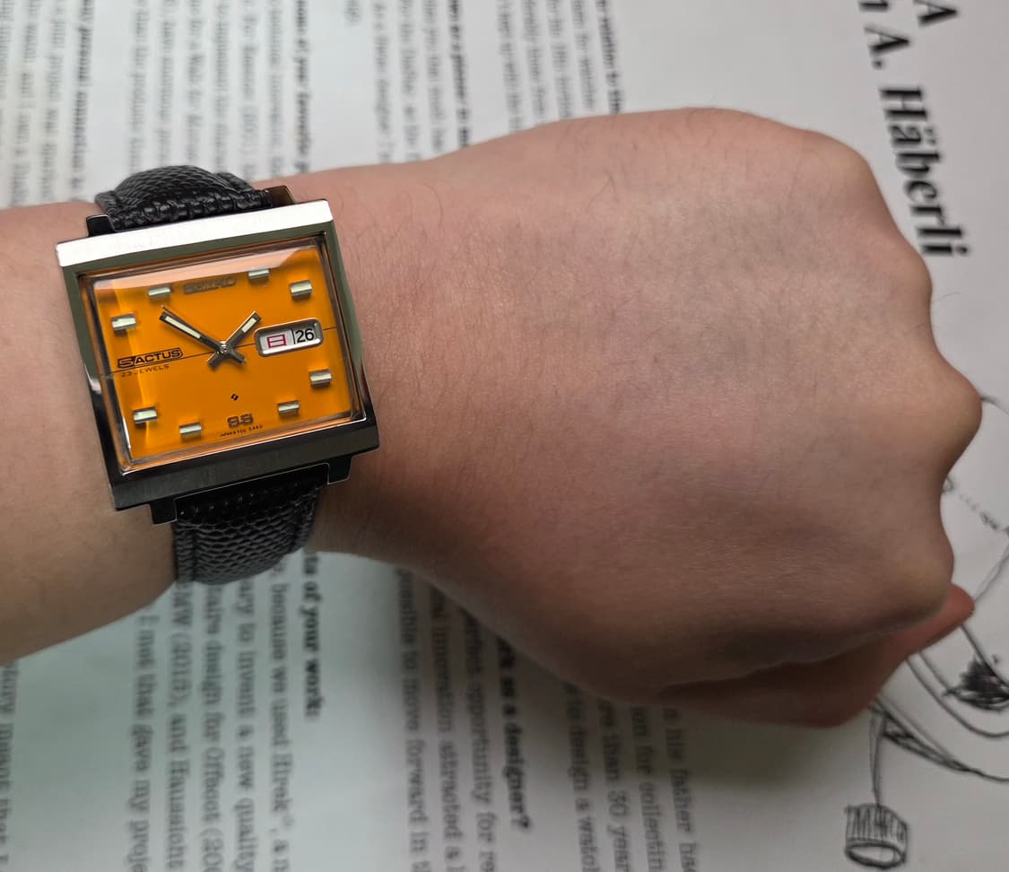빈티지 세이코 액투스 SS 테레비 진노랭이 한자 데이데이트 오토매틱 상품이미지7