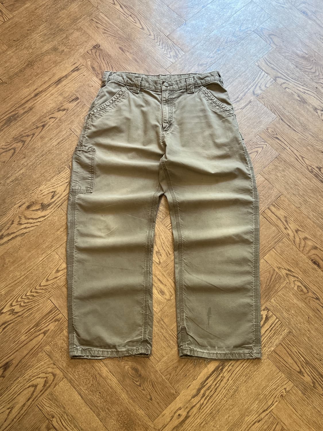 [34]칼하트 USA 덩가리핏 라이트브라운 카펜터 워크 팬츠 상품이미지2